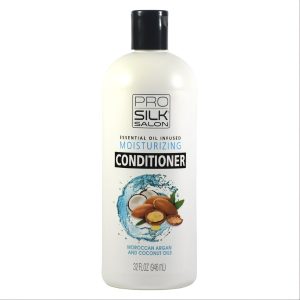 Pro Silk Salon Moisturizing Conditioner – Après-Shampoing Hydratant à l’Huile d’Argan du Maroc et Huile de Coco, 946 mL